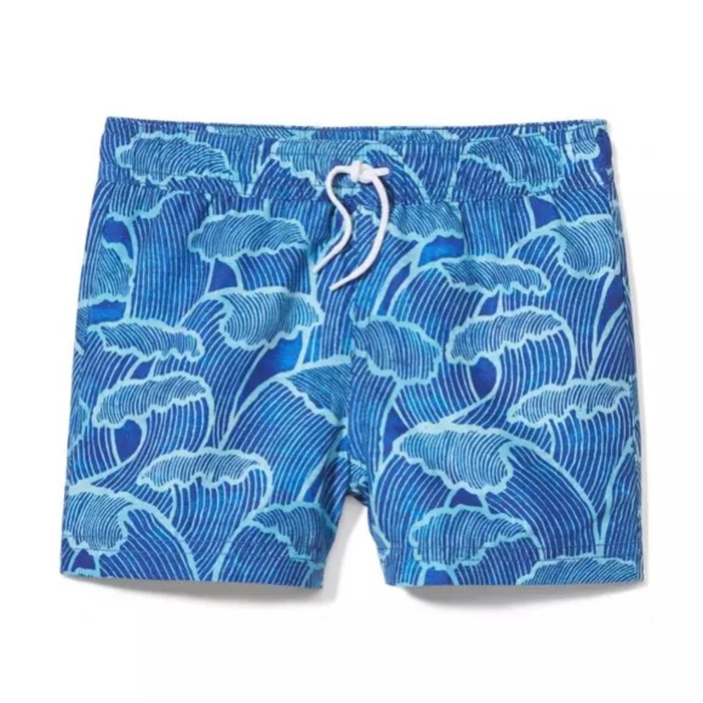 Janie & Jack Wave Pattern Swim Shorts